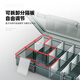 XMSJ parts box plastic multi-compartment storage screw box tool classification electronic parts drill accessories thickened lattice box-upgraded reinforced ribs thickening without division-grid small size