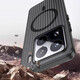 
POZZO is suitable for Xiaomi 15 mobile phone case ximi15 protective case magsafe magnetic high-transparent ultra-thin anti-fall protection case anti-fingerprint corrugated grating magnetic trunk black