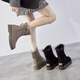 
Belle-Ta series brand broken-size snow boots for women in winter new versatile leather boots integrated with fur Northeast plus velvet shoes brown 39 sports shoes