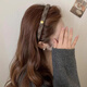 Idel French high-end woolen high skull headband temperament sweet wave nodding headband women 2025 new versatile hairpin F3097 plaid hairband