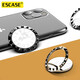 ESCASE mobile phone ring buckle desktop support frame with ultra-thin bracelet pull-up ring buckle lazy ring buckle can be matched with car magnetic bracket Apple, Huawei, Xiaomi general-purpose - Obsidian Black