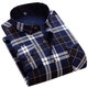 Aseblarm Herren warmes Hemd plus Samt verdickte langärmlige lässige Plaidhemd mit mittleren und älteren Daddy-Anzug Herren-Top-Anti-Frack-Hb683 (Modell) plus Samt L geeignet für 100 Jin [Jin gleich 0,5 kg] -119 Jin [Jin Equals 0,5 kg]