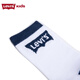 Levi s Levi's boys and girls mid-length socks 2 pairs autumn new children's socks big and small Titan blue 2 pairs 5-7 years old recommended foot length 16-18cm