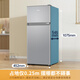 Haier refrigerator small two-door office mini refrigerator energy-saving direct cooling home rental appliances refrigeration and freezing ultra-thin double-door energy-saving small refrigerator 118 liters, 360 three-dimensional refrigeration, low temperature compensation