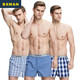 BXMAN Summer Loose Men's Underwear Men's Boxer Pure Cotton Woven Aro Pants Pajamas EW550015 XL