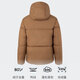 阿迪达斯 （adidas）男装 PUFFY DOWN JKT 暖芯科技保暖600蓬连帽鸭绒面包羽绒服 JV6189/沙漠棕 M