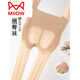 MiiOW High Waist Tummy Control Summer Thin Pantyhose Bare Legs Artifact Anti-snagging Flesh Color Women's Outer Wear Any Cut Leggings Stockings 2 Pack Natural Skin + Sexy Black One Size (80-140Jin Jin is equal to 0.5kg)