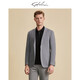 Shachi mince en laine de laine de soie d'affaires de costume pour hommes veste de la veste de fleur micro-m micro-fin occidental de style mince de style mince gris 48