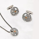 TATEOSSIAN [Limited] Cross garnet cuff links silver jewelry French cuff nail light luxury jewelry for men holiday gifts Cross cuff links (limited 100 pairs)