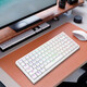 E-Element Huoji 84 Bluetooth Wired Dual-Mode-Gaming-Tastatur Ergonomisches Design Volltaster Nicht-Schlaganfall-RGB-optische mechanische Tastatur CQ84 White Blue Achse Bluetooth + Kabel verdrahtet