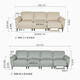 
Gujia Home KUKA smart home Italian minimalist electric function sofa living room front layer yellow cowhide zero wall seat 6175B [Morning mist green] triple double electric