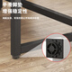 Huakai Zhixing Computer Desk Desk Small Apartment Small Table Home Study Table Writing Office Desk E-sports Long Table BGZ736 Walnut Noodle + Black Table Stand 100*60 Single Table