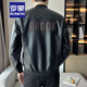 Chaqueta para hombres de Romon Leather 2023 Nuevo primavera y otoño motocicleta collar de béisbol chaqueta de cuero moderna xl