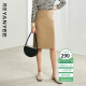 Yanyu simple hip-covering skirt autumn new style feminine OL professional commuting slim versatile skirt apricot M