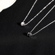 Ai Ying'er small waist necklace women's silver clavicle chain high-end fashion pendant Valentine's Day birthday gift for girlfriend and wife white small waist necklace