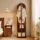 Ruifan Nordic solid wood dressing mirror living room rotating full-body mirror floor-standing home mirror bedroom storage makeup fitting mirror