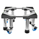 Washing machine base stainless steel heightened mobile stand automatic drum adjustable stand refrigerator ice machine stand 8-legged stand total height 24-27cm gray 25 round tube G20