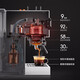 Baicui Coffee Machine Dual-Kessel Doppelwasserpumpe Haushalt Retro Full halbautomatische italienische Kaffeemaschine mit Dampfmilch Schaum kleiner All-in-One