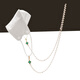 Cadena de gafas de cuello migado para mujeres, trébol de cuatro hojas perlas, auriculares cordón anti-pérdida, cadena de gafas de sol de moda, cadena de lentes de lectura, trébol de cuatro hojas de cristal transparente
