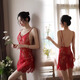 Adore Autumn and Summer Women's Sexy Pajamas Underwear Lace Suspenders Mood Home Clothes Hot Sexy Temptation Girlfriend Red (Nightskirt T-Pants) L Suitable for 100-120 Jin Jin equals 0.5 kg Confidential delivery