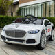 Mother and baby model imitation Maybach children's electric car four-wheel car for men and women, children can sit on the remote control toy car baby's first birthday gift four-wheel drive painted gray + soft tires + full function