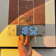 Connect the Yunmao Xiaomi Mi Mijia General Ins Simple LED Luminous Alarm Clock Desktop Mirror Clock Temperature Sleeping Battery 719 Black LED Mirror Clock - Battery + USB Cable