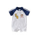 davebella David Bella children's clothing summer baby jumpsuit short-sleeved jumpsuit newborn baby striped baby crawling suit men's summer DBM14107 blue and white stripes 90cm
