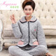 MEIJI Anne Winter Pajamas de algodón engrosado de tres capas para mujeres Velvet de coral de mediana edad y ancianos Madres con grasa Plus Tamaño 200 Jin [Jin equivale a 0.5 kg] ropa de hogar 1049 XL [sugerir peso 120-140 Jin [Jin equivale a 0.5 kg]]]