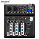 Depusheng professional 4-way mixer computer recording performance home KTV singing video conference live broadcast USB sound card Bluetooth reverb effect balanced wireless microphone small console F4 professional four-way mixer