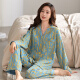 
Three gun pajamas for women in spring and autumn pure cotton long-sleeved fashionable home clothes can be worn on the outside in autumn. Sweet and fashionable casual cotton set 9227# XL women (recommended 120-140Jin [Jin equals 0.5 kg])