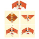 Children's toys hand-painted origami animal models for boys and girls kindergarten baby DIY production material package parent-child interactive 3D color paper-cut 3-6-10 years old HW6060