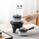 Sanxun (sanxun) high-end light luxury Shanhaiguan automatic Kungfu tea set for home lazy people to make tea artifact teapot gift box Shanhaiguan automatic tea set_white sand glaze + tea tray