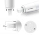 Philips LED-Plug-In- und Steckdose ersetzt die altmodische PL-C2P-Lampe 13W18W26W Horizontale Steckerlampe Energiesparungslampe Zwei-Polel-Röhre [4p Vier-Pin] 8,5W825 Gelbes Licht ersetzt 26W