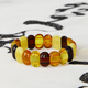 Famous Amber Family amber beeswax bracelet for men and women amber combination Duobao hand row natural amber birthday gift about 10mm