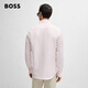 Boss Men de style décontracté Shirt Twill mixte 688-Light Pink XL (41)