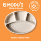 Modu'i Baby Mahlzeitplatte Modui aus Korea für Kinderplaid mit Abdeckung 2-teiliger Set von ergänzenden Utensilien Minzfarbe [DIN Teller + Versiegelte Abdeckung] importiert.