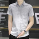 2025 New Ice Silk Shirt à manches à manches courtes pour hommes minces de style coréen à la mode mince polyvalente.