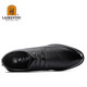 老人头（LAORENTOU）皮鞋男士头层牛皮鞋商务休闲正装鞋小码隐形内增高鞋 130362 黑40