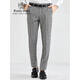 Raidy Boer/Raidy Boer new men's business gentleman plaid wool suit 1012+2012 gray plaid 165/46/S (please ask for pants size)