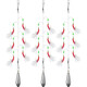 
Chenyi Bionic string hook sticky mouth white strip fishing set Luya fish skin set sequin hook sea bait string fishing anti-winding shrimp skin [red clothes 6 hook string hook lead-free] 5 sets No. 6