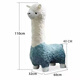 Mantenga linda alpaca montura muñeca taburete asiento animal muñeca con ruedas regalo de cumpleaños de juguete de lujos de lujo para mujeres para mujeres con estilo de polea de naranja desgarrable 1.12m