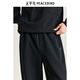 PEACEBIRD Men's Casual Pants Loose Sports Winter Pants BBGME422L Black Second Batch 31
