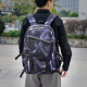 RIS-K Backpack Men's Casual Travel Backpack Junior High School High School College Student Bag Large Capacity Laptop Bag Diamond Corner Blue