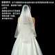 Qianlingu Bridal Crown Three-piece Wedding Dress Headdress 2020 New Korean Baroque Adult Women's Jewelry Princess Wedding Crown Three-piece Set Earring + Double-layer White Veil