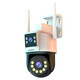 Lenovo Cámara Dual 10 millones Cámara Vigilancia al aire libre Network Wifi Teléfono móvil Monitor remoto de alta definición Inicio 360 grados Sin puntos ciegos con rotación de voz panorámica de visión nocturna al aire libre