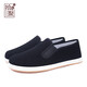 
Shiju autumn new style old Beijing cloth shoes men lazy traditional cloth shoes breathable middle-aged and elderly dad retro layered men's shoes 12802 black 44