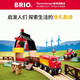 Brio [Basic Luxury Set] Schwedische Qualitätsstrangstrecke Gebäude Spielzeug Kindergeschenke 3 Jahre alt + 33513-Trainer-Serie Sound und leichte U-Bahn-Station Set