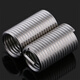 FASTENING STAR304 Stainless Steel Threaded Sleeves Thread Protection Braces Screw Sleeves Steel Wire Sleeves Braces Repair Steel Sleeves Spring Sheaths M4*0.7*1.5D 50 Tablets Metric