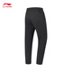 Li Ning sweatpants men's autumn and winter sports pants solid color versatile comfortable simple loose casual running pants for men fitness pants plus velvet to keep warm straight-black A75-5 L