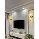 
XMSJmnuhg light luxury crystal wall light living room background wall aisle stairs light modern bedroom bedside lamp atmospheric lamp L B9928-2